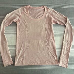 Light pink Lululemon Swiftly Tech long Sleeve